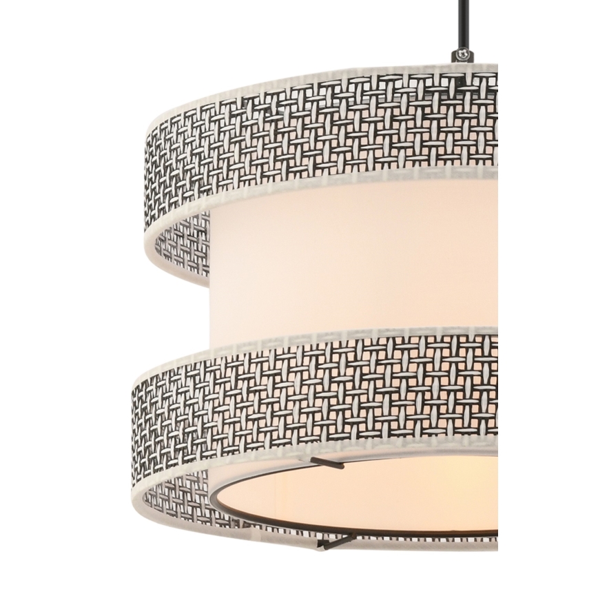 Απλίκα με καλώδιο HALO 1xE27/60W/230V σε κρέμα/γκρι