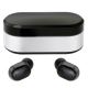 Ασύρματα ακουστικά SPORT Bluetooth V5.0 + LED  βάση φόρτισης  μαύρα