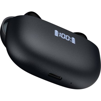 Ασύρματα ακουστικά με ANC+ENC 300mAh μαύρα