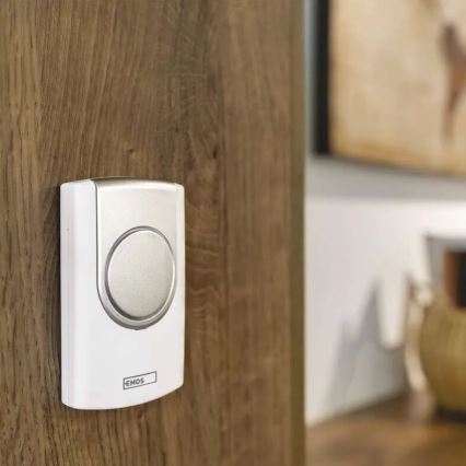Ασύρματο κουδούνι 3xAA IP44 λευκό/ασημί