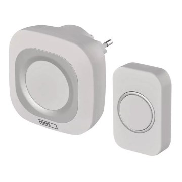 Ασύρματο κουδούνι για πρίζα 230V + 1xCR2032 IP44 λευκό