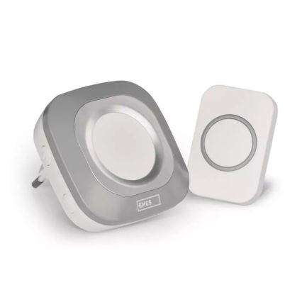 Ασύρματο κουδούνι πόρτας 230V + 1xCR2032 IP44 γκρι