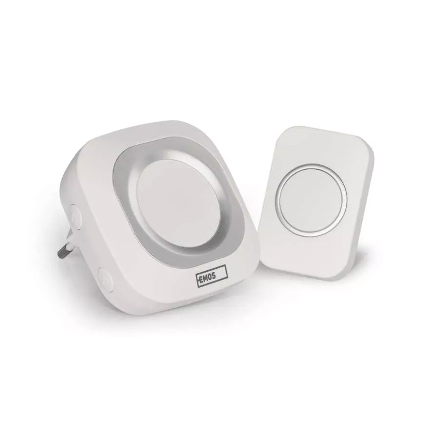Ασύρματο κουδούνι πόρτας 230V + 1xCR2032 IP44 λευκό