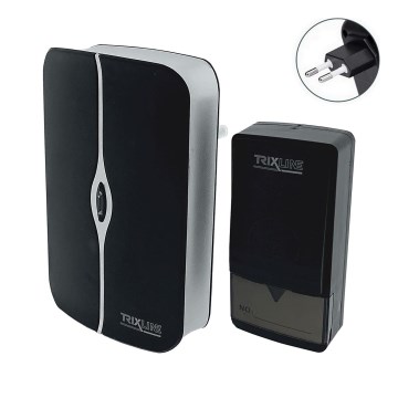 Ασύρματο κουδούνι πόρτας PIEZO BELL 230V IP40 μαύρο