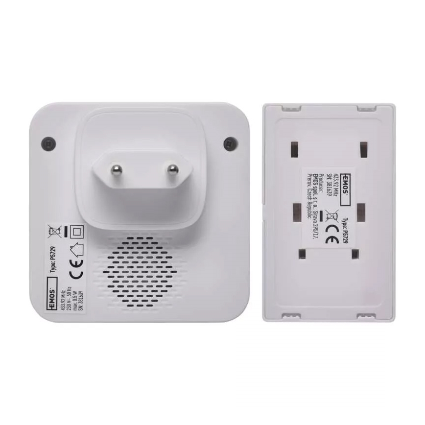 Ασύρματο κουδούνι πρίζας 230V IP44 λευκό