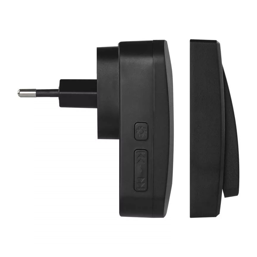 Ασύρματο κουδούνι πρίζας 230V IP44 μαύρο