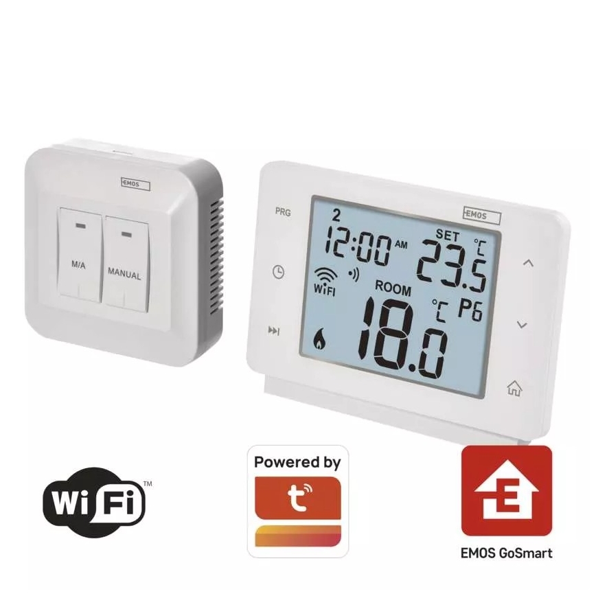 Ασύρματος ψηφιακός θερμοστάτης GoSmart 230V/16A Wi-FI Tuya