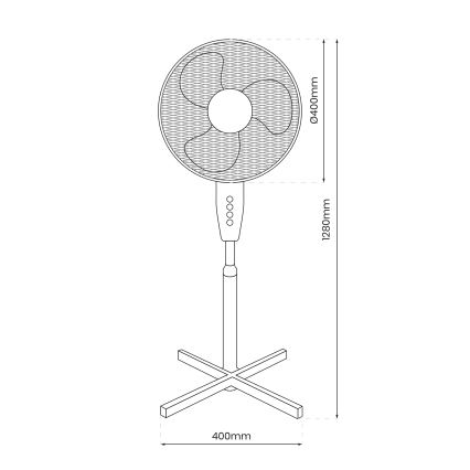 Βάση ανεμιστήρα STANDING 128 cm 45W