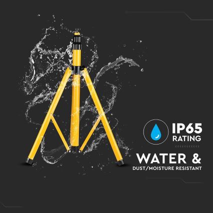 Βάση για προβολείς 180 εκ. κίτρινη