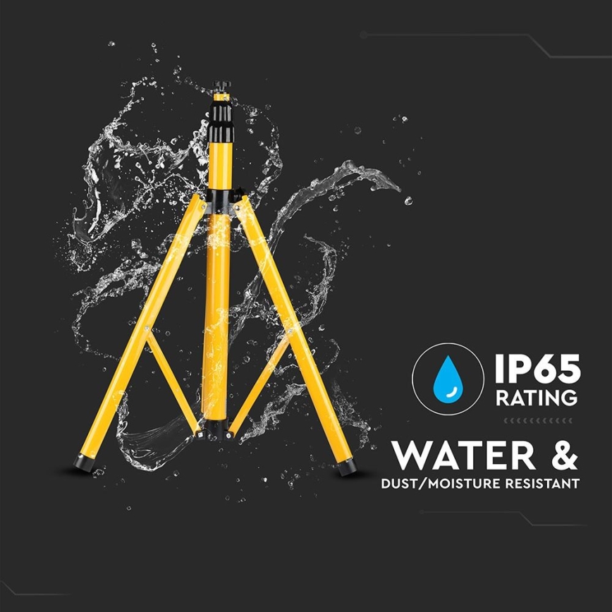 Βάση για προβολείς 180 εκ. κίτρινη