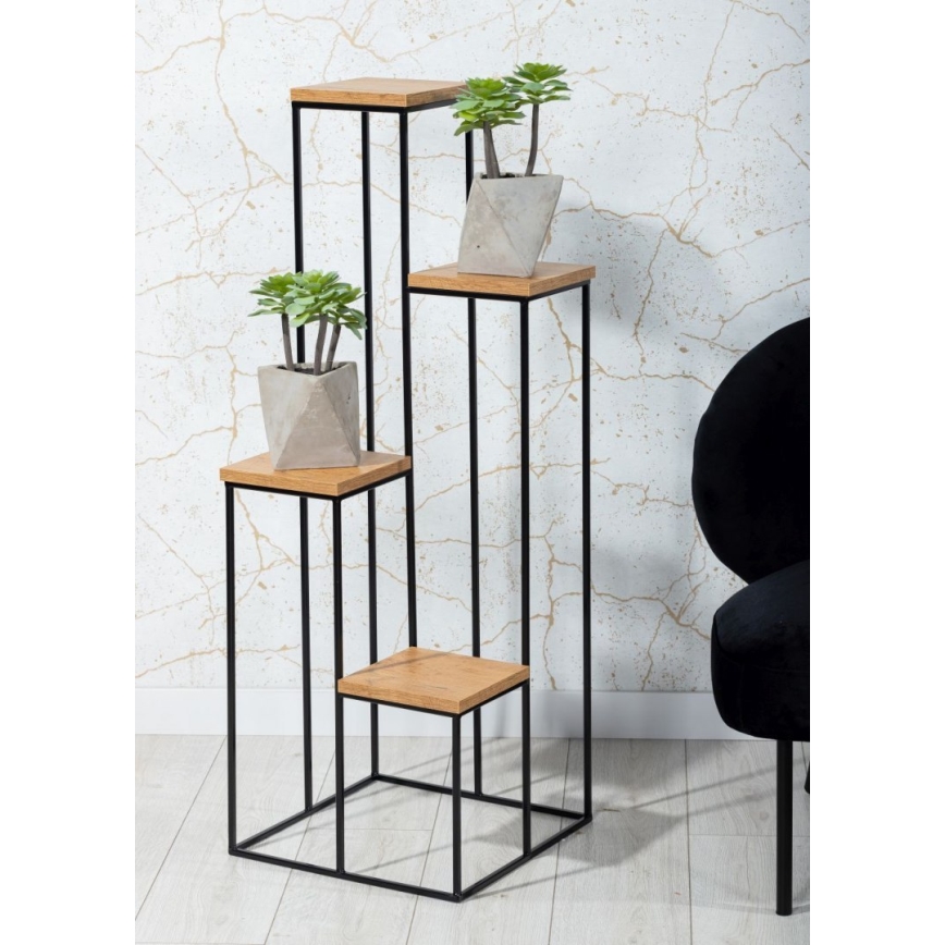 Βάση για λουλούδια 110x40 εκ. μαύρο/καφέ