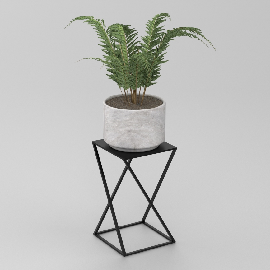 Βάση για λουλούδια 40x24 εκ. μαύρη