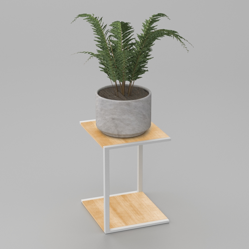 Βάση για λουλούδια 40x30x34 εκ. λευκή