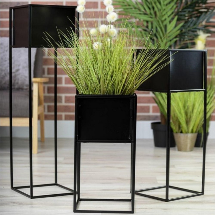 Βάση για λουλούδια 50x24 εκ. μαύρη