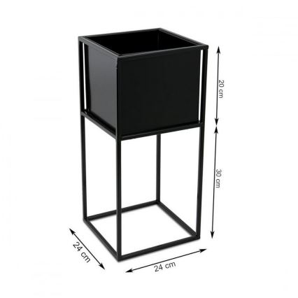 Βάση για λουλούδια 50x24 εκ. μαύρη