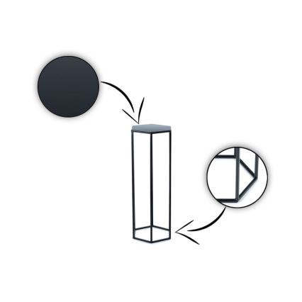 Βάση για λουλούδια 70x24 εκ. μαύρη