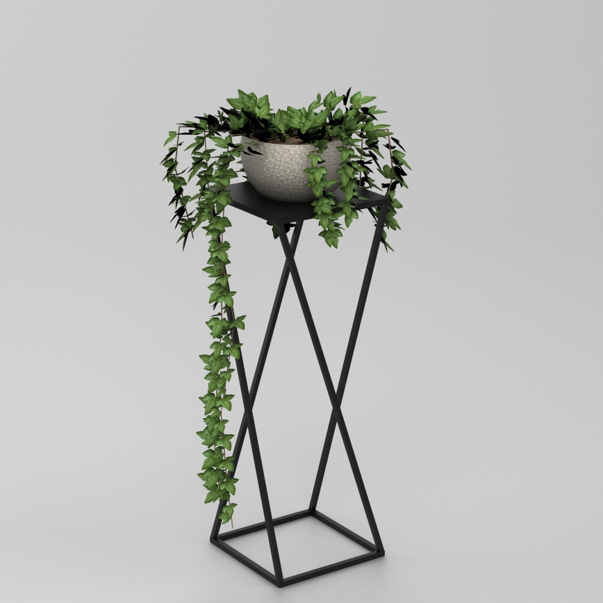 Βάση για λουλούδια 70x24 εκ. μαύρη