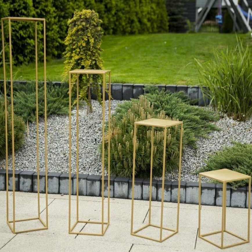 Βάση για λουλούδια 70x24 εκ. σε χρυσό χρώμα