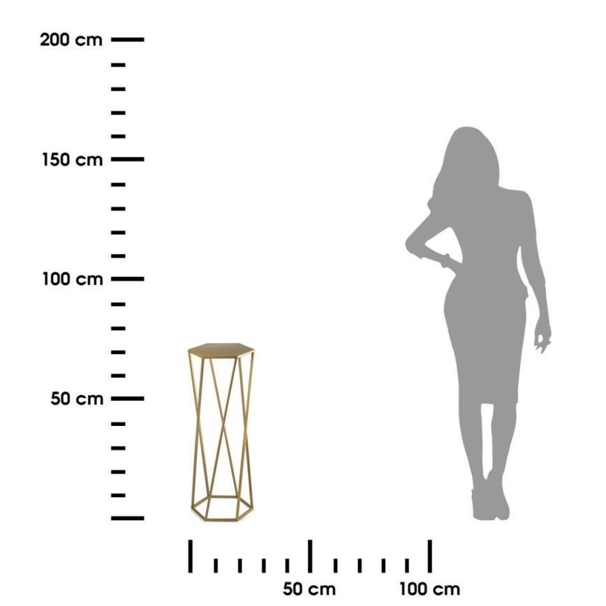 Βάση για λουλούδια 70x24 εκ. σε χρυσό χρώμα
