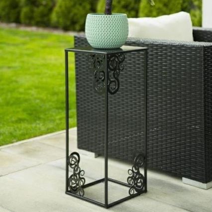 Βάση για λουλούδια 80x24 εκ. μαύρη