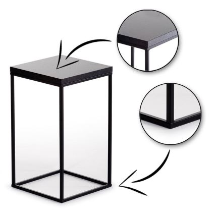 Βάση για λουλούδια BASICLOFT 40x24 μαύρη