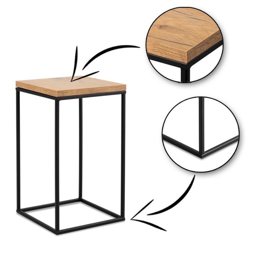 Βάση για λουλούδια BASICLOFT 40x24 μαύρο/καφέ