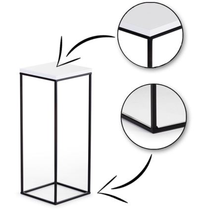 Βάση για λουλούδια BASICLOFT 60x24 μαύρο/λευκό
