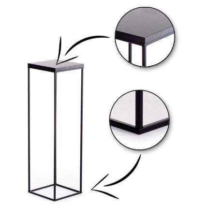 Βάση για λουλούδια BASICLOFT 80x24 μαύρο