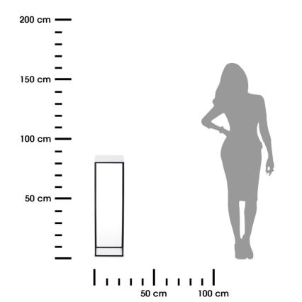 Βάση για λουλούδια BASICLOFT 80x24 μαύρο/λευκό