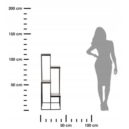 Βάση για λουλούδια KASKADA 110x40 μαύρη