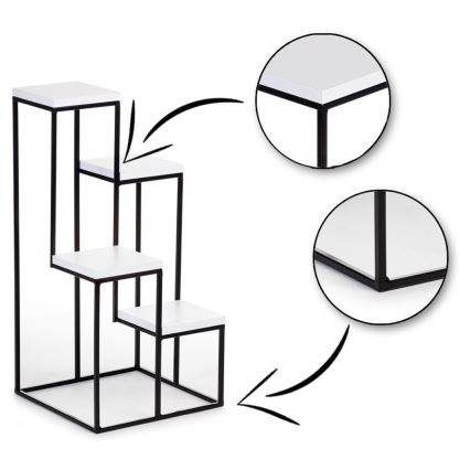 Βάση για λουλούδια KASKADA 70x34 μαύρο/λευκό