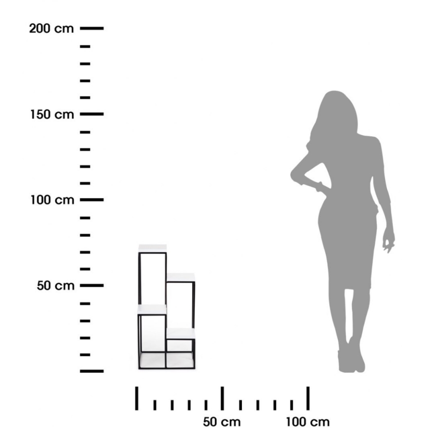 Βάση για λουλούδια KASKADA 70x34 μαύρο/λευκό
