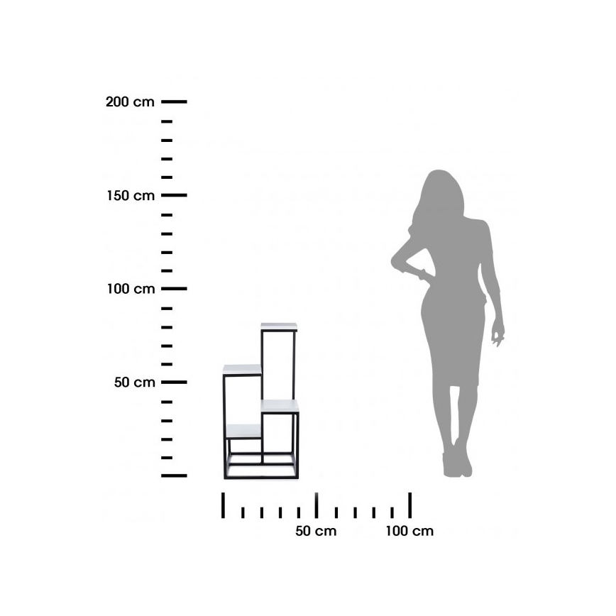 Βάση για λουλούδια KASKADA 79x40 μαύρο/άσπρο