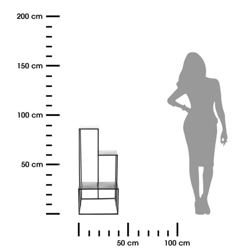 Βάση για λουλούδια KASKADA 85x40 εκ. μαύρη