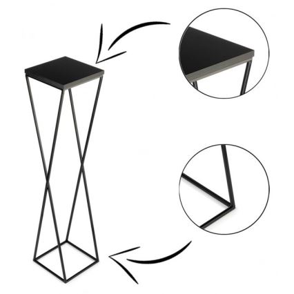 Βάση για λουλούδια LOFT 100x24 εκ. μαύρη