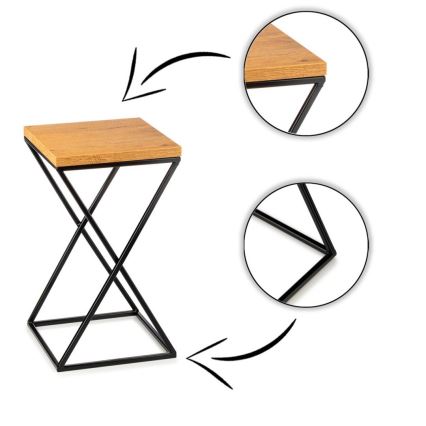 Βάση για λουλούδια LOFT 40x24 εκ. μαύρο/καφέ