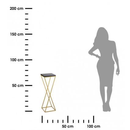 Βάση για λουλούδια LOFT 70x24 εκ. χρυσή/μαύρη