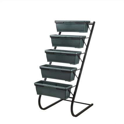 Βάση για γλάστρες λουλουδιών 130x56 cm μαύρο/πράσινο