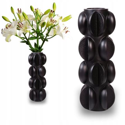 Βάζο 37x15 εκ. ρητίνη/ματ μαύρο