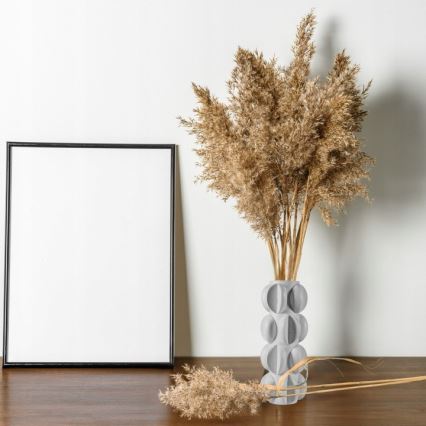 Βάζο 37x19 cm από ρητίνη, ματ λευκό