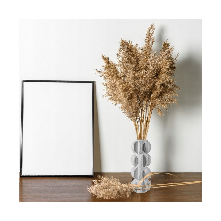 Βάζο 37x19 cm από ρητίνη, ματ λευκό