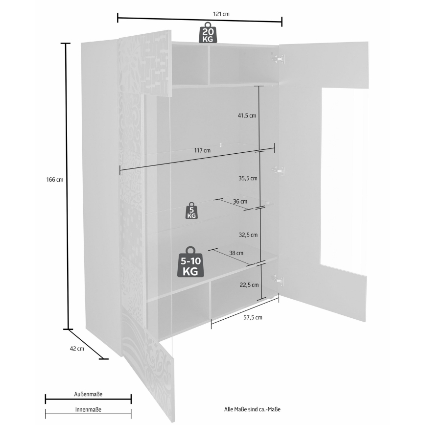 Βιτρίνα ARIA λευκή