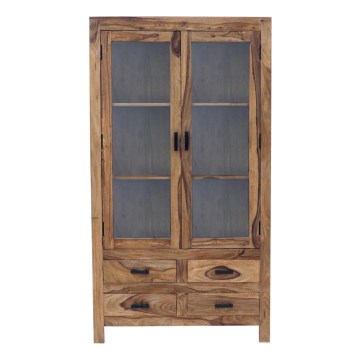 Βιτρίνα σαλονιού RAMI 180x100 cm μασίφ ξύλο/παλίσανδρος