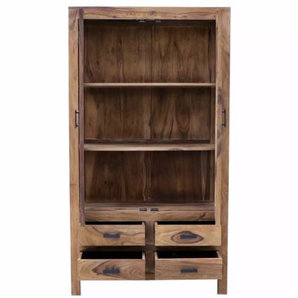 Βιτρίνα σαλονιού RAMI 180x100 cm μασίφ ξύλο/παλίσανδρος