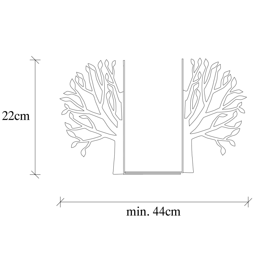 Βιβλιοστάτης 22x44 cm μαύρο