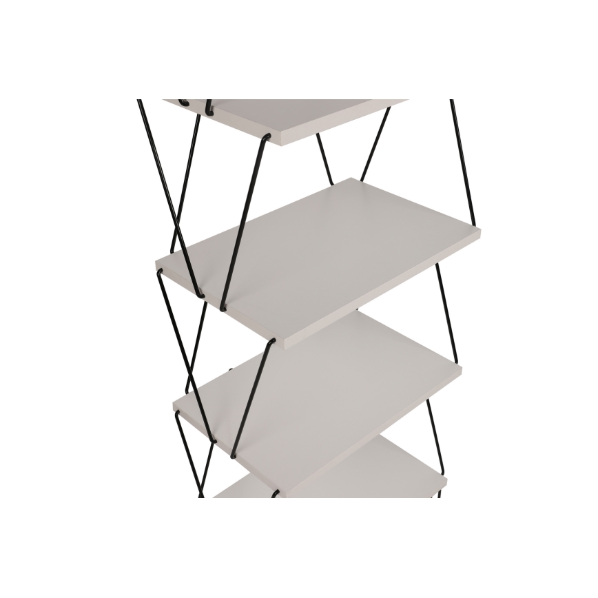 Βιβλιοθήκη BALABAN 165x48 cm λευκή/μαύρη