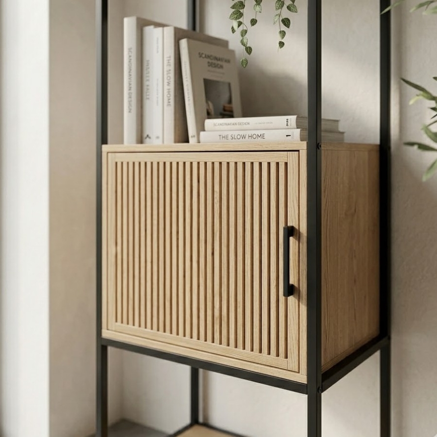 Βιβλιοθήκη BAZO 43x153 cm καφέ
