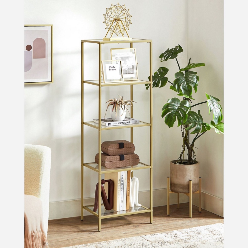 Βιβλιοθήκη GLASY 40x125x30 cm χρυσή