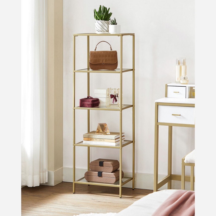 Βιβλιοθήκη GLASY 40x125x30 cm χρυσή