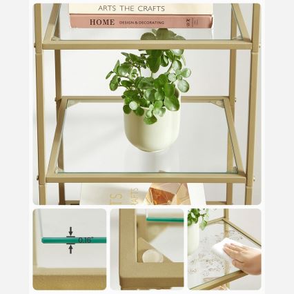 Βιβλιοθήκη GLASY χρυσή